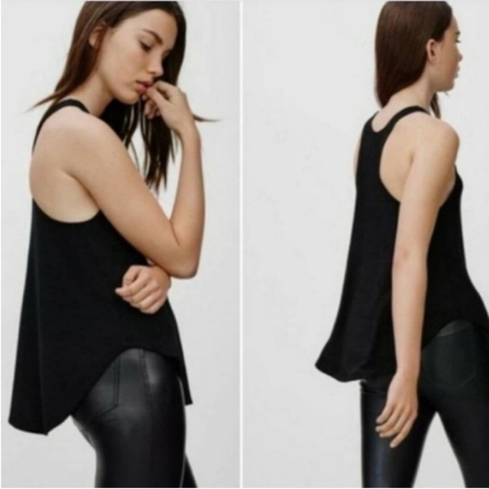 Aritzia Wilfred Free Burnette Trapeze Tank in Black